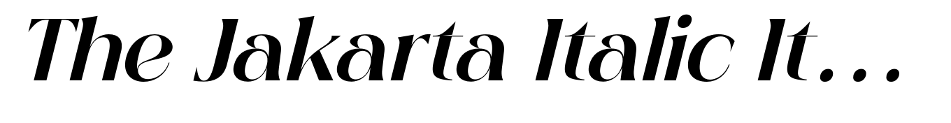 The Jakarta Italic Italic